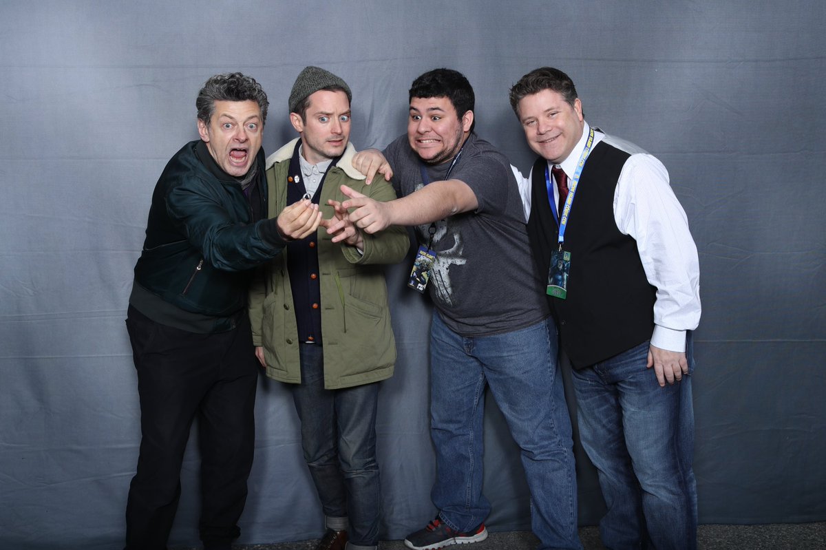 SolomonJMart's tweet image. LIFE MADE!! @andyserkis @elijahwood @SeanAstin #LOTR #RICC2017
