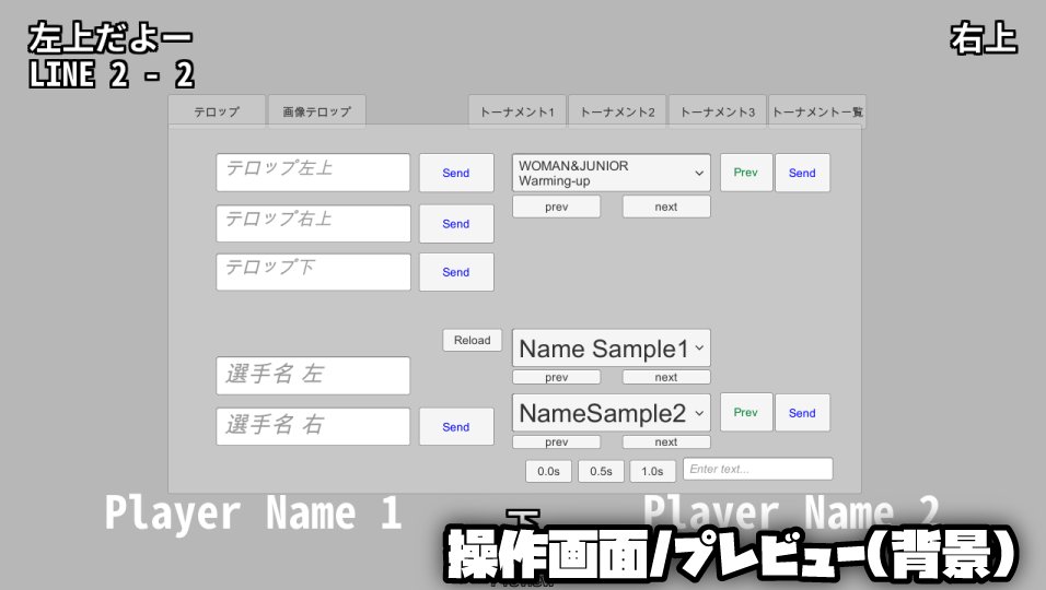 playacreate's tweet image. 今、#KOF2017 に出展しているのは「ソフトウェアテロップシステム」です。映像のスイッチャーなどに出力することによって、いくつもの文字テロップや画像を同時に制御することができます。ゲームエンジンであるUnityを使っているので、イベントごとの独自な要望にも素早く対応することができます。