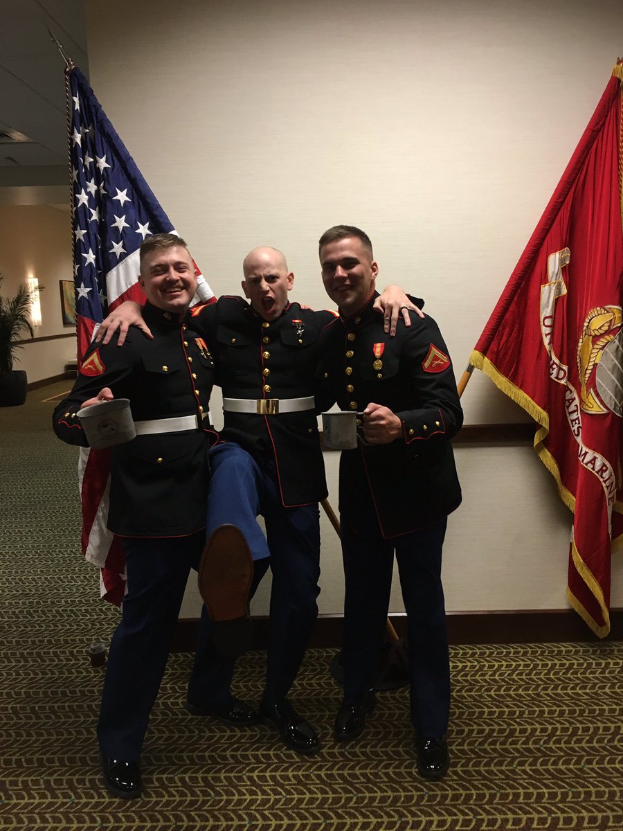 JTrotter_34's tweet photo. I told you @barnesb_10 I celebrate in style! Happy birthday to the United States Marine Corps! @Matt_Joris #TooHotToTrotTrotter https://t.co/a5T6nVeTm8