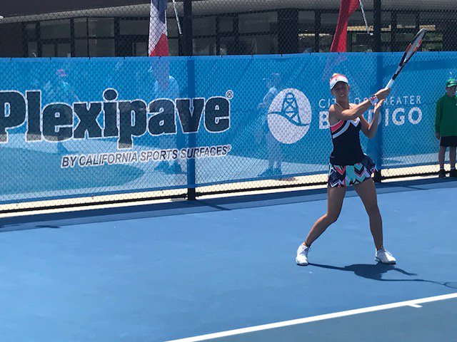 oztennisresults's tweet photo. SF (6) Olivia Rogowska (AUS) d Abigail Tere-Apisah (PNG) 4-6 6-4 6-2 at 2017 Plexipave Bendigo International Pro Tour #protour @bgotennis #bendigo https://t.co/ADUTxUEujG