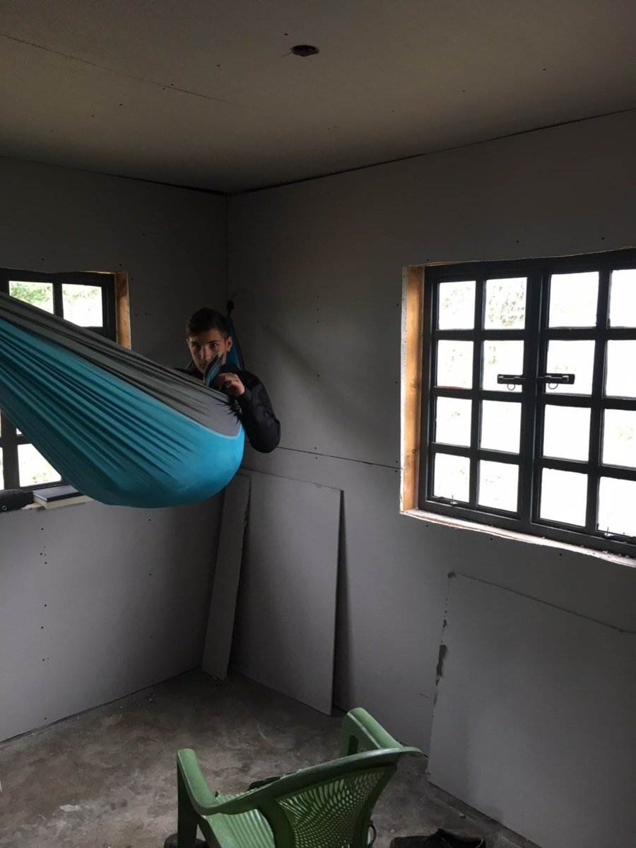 kijanifarm's tweet photo. We won't have electricity or plumbing to start out in our new home.  But, I don't this guy minds as long as he can hang out in his hammock.   #HelloKenya https://t.co/K2ZSbZizCC