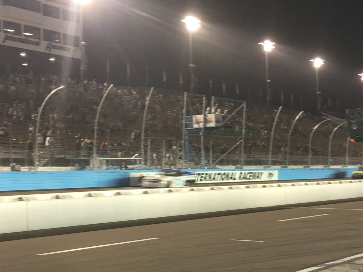MRNRadio's tweet photo. 🏁🏁🏁CHECKERED FLAG - @JohnnySauter WINS the #LucasOil150 @PhoenixRaceway! #AskMRN #NASCARPlayoffs https://t.co/VZNOjim0S1