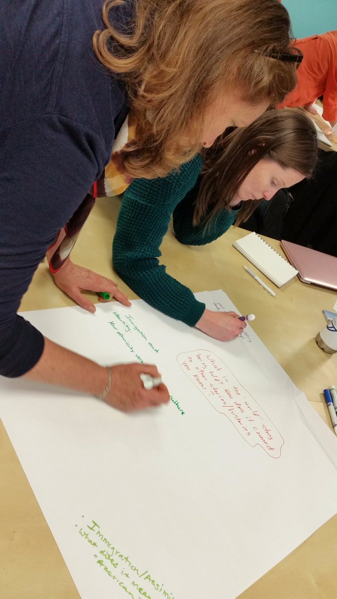 WISSIT_DC's tweet photo. Unveiling Stories global thinking routine as a chalk talk--exploring Shimomura Crossing the Delaware &amp; considering the main story, the world story, the human story &amp; the untold story. @NPG @VBoixMansilla @RonRitchhart #casielearninglab @casieonline https://t.co/YtsBnEsLmR