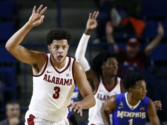 DrewD977ESPN's tweet photo. @AlabamaMBB wins season opener over @Memphis_MBB 82-70

#MVPs Junior C Donta Hall 11 pts 11 rebs 5 Blks
Junior Wing Dazon Ingram 20 pts 5 rebs 5 assists

#TopNewComer Freshman Wing Herb Jones 12 pts 5 rebs 2 st 2 Blks

🔥Take: This freshmen class is THE TRUTH #BuckleUp 🅰🐘🏀 https://t.co/QbLwXOwSab