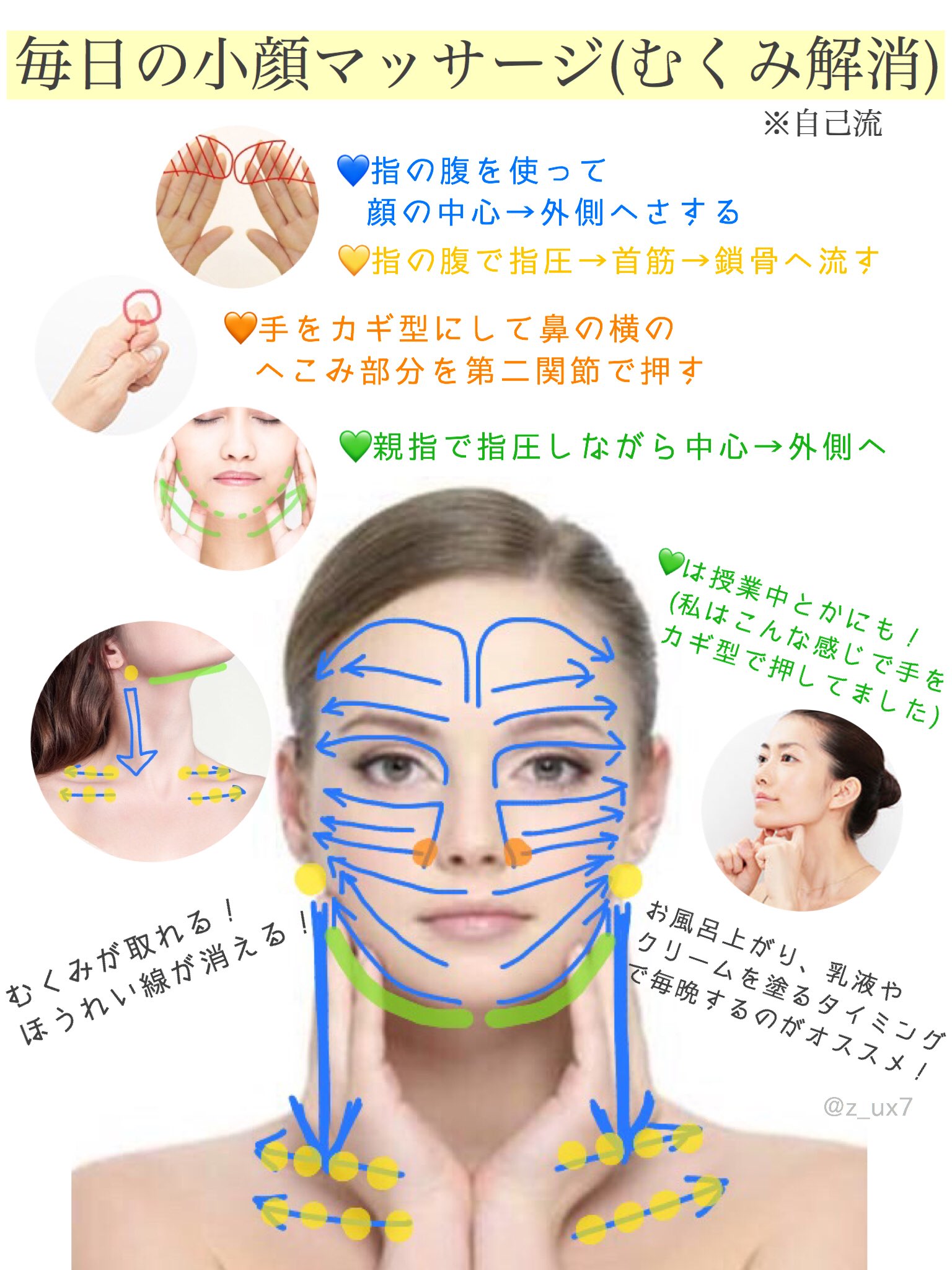 تويتر い と せ على تويتر お題箱にて質問の多かった小顔マッサージ 自己流なので個人差あり 劇的小顔 ってよりは毎日のむくみを取るために日課として習慣的にやってます 面倒臭い眠い って時も1枚目のマッサージは絶対 1週間もしたらきっと効果出る と思う