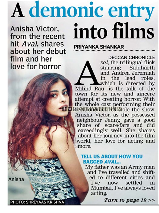 Thamizh_Trends's tweet photo. A Demonic Entry in to films - #Aval Actress Anisha Victor @Anishavictor❤❤ 
.
#AvalRunningSuccessfully ❤❤

 https://t.co/QaqYIALMg3