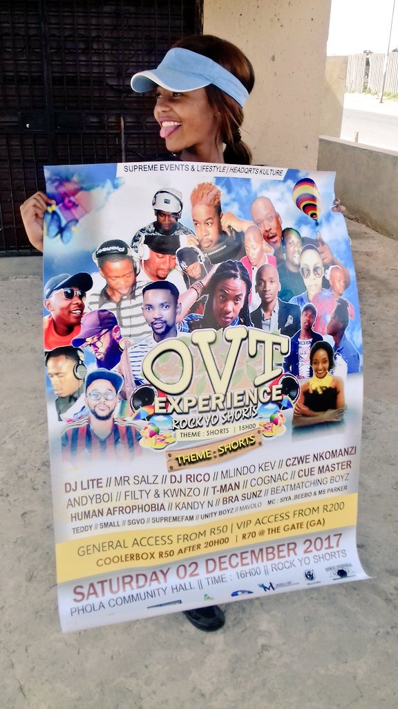 Niobyy's tweet photo. 💯🙌 we ready like reaaaaddddddyyyyyyy #02Dec17
#FillUp  

#OVT_Exp let's make history and fill up The Hall 🏢🏢 

R50 (GA)
R200 (VIP)
Coolerbox R50 after 20h00 .Bring your Camp Chairs.

#MpStandUp
#Phola
#MpengaOver https://t.co/xtwR4ECL8O