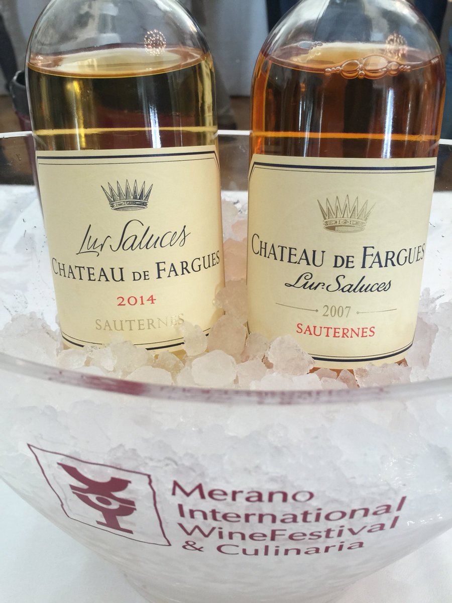 <a href="/MeranoWineFest/">Merano WineFestival</a> tasting today and tomorrow with @ugcbnet. <a href="/chateau_fargues/">Château de Fargues</a> showing #vintages 2014 and 2007 #Sauternes #LurSaluces . buona degustazione!