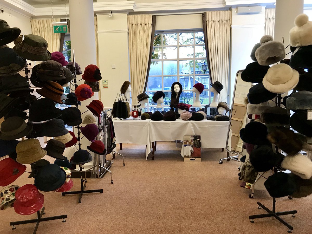 All set up <a href="/PhyllisCourt/">Phyllis Court Club</a> ready for Charity Christmas Fair #charity #Christmas2017 #hats #Casual #sale #winter