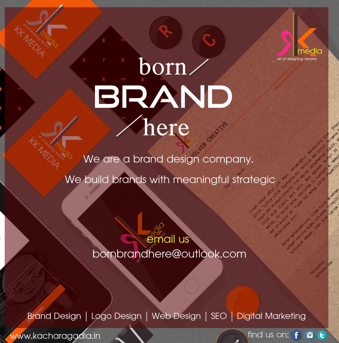 KACHARAGADLA's tweet image. We build Brands…
KK Media offers The complete digital design and marketing tools

#brand #brandresearch #webdedign #logodesign #digitalmarketing #SEO #7p
