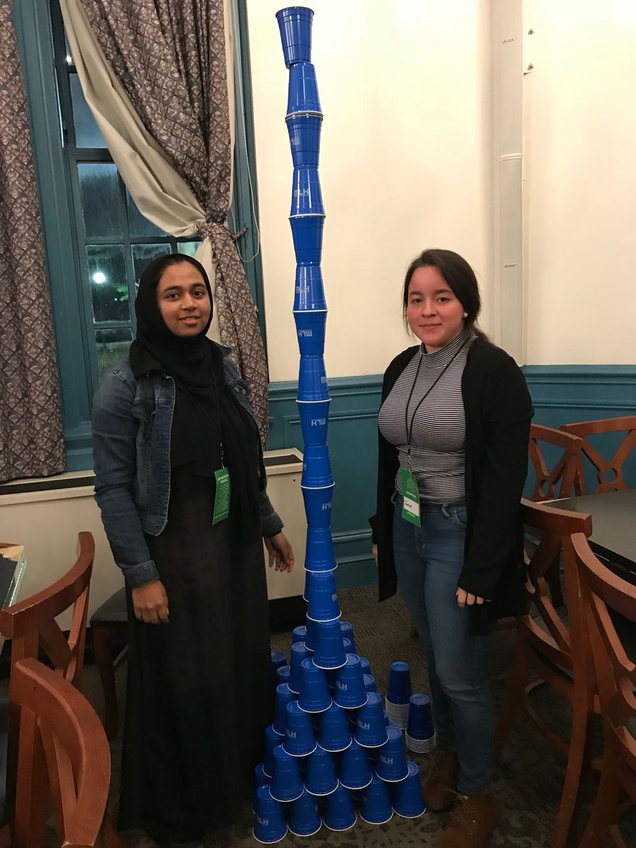 And then there were only two standing...Congratulations to our Cup Stacking Champions <a href="/ns_lehman/">NSBE-SHPE</a>! #nshacks17