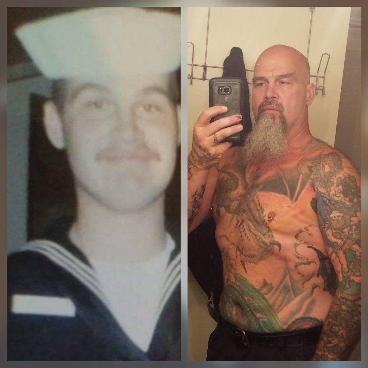 Cookieduster69's tweet image. Almost 27 yrs ago to the day and now only 10 pound's from being the same weight I was in the first picture.