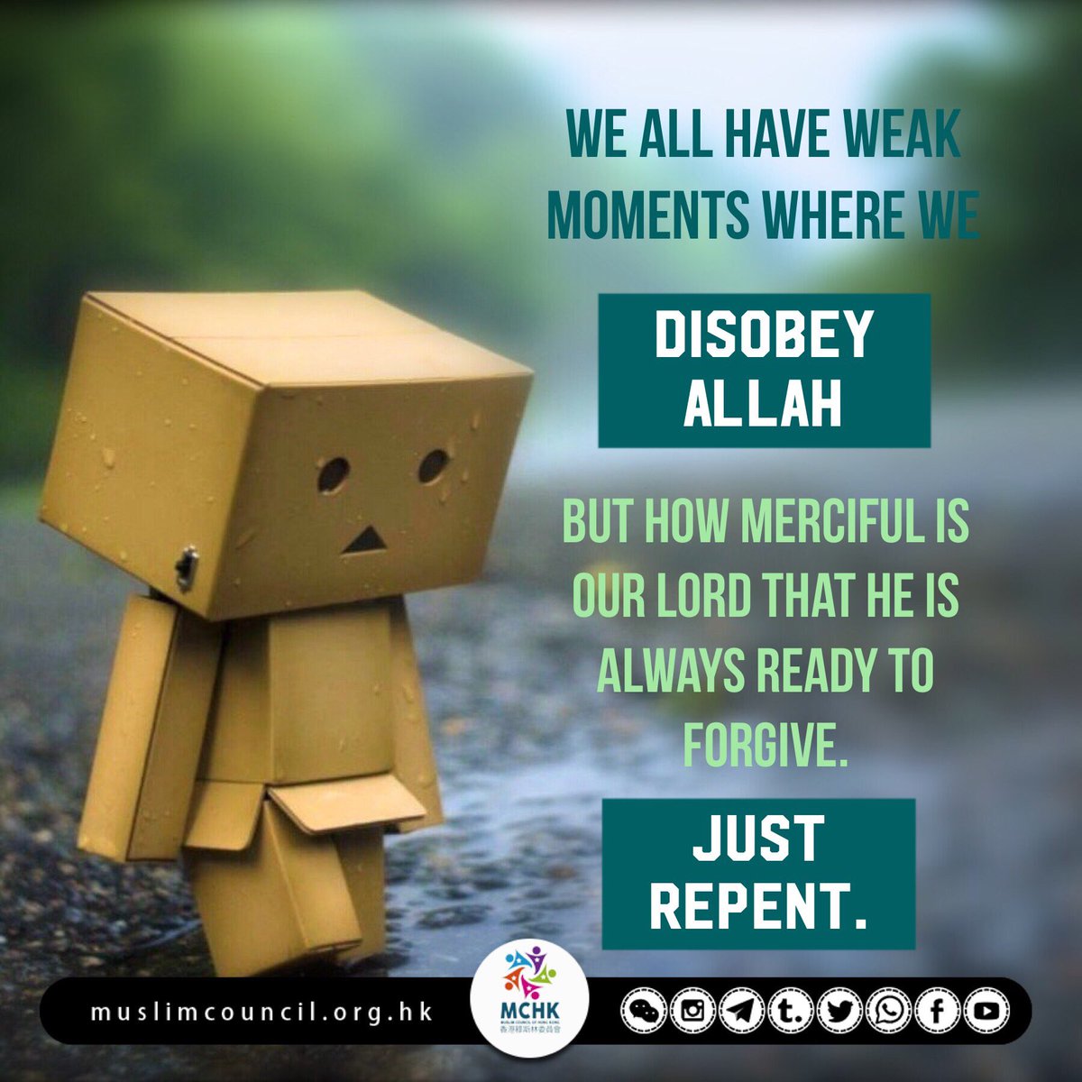 muslimcouncilhk's tweet image. Undoubtedly, Allah is The Repeatedly #Forgiving. So don’t fall for Shaytaan’s trap twice by doing the #sin and then not #repenting.