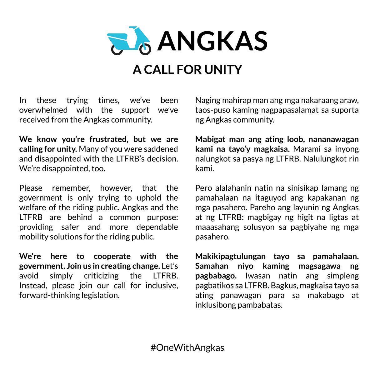 angkas's tweet photo. sabi nga ni Troy Bolton, we're all in this together #OneWithAngkas https://t.co/b6DV5xiphm