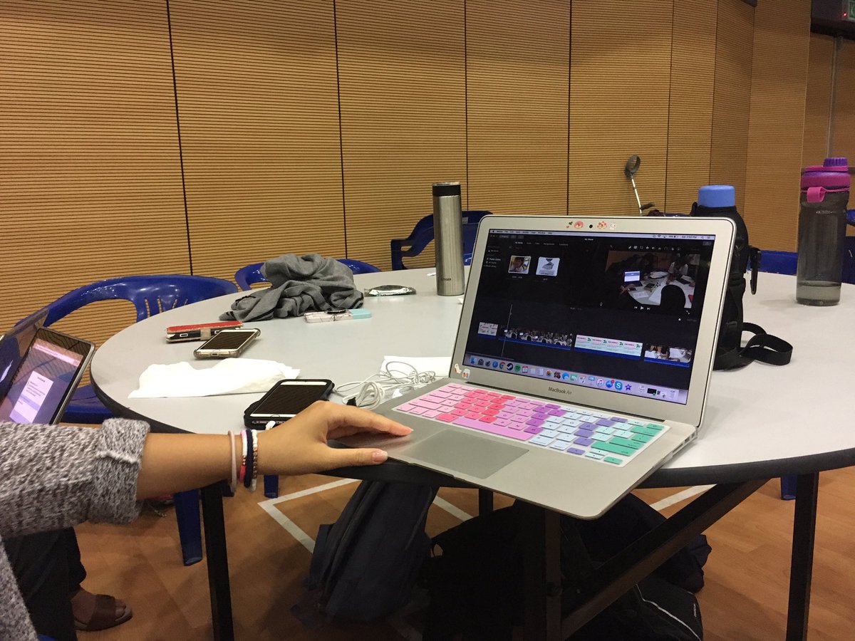 Working away with our video! Thanks Abby and Masa for the amazing video! #GISlearning #GISgreen