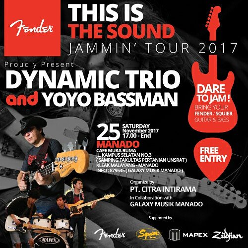 dynamic_trio's tweet photo. Back to the business! 🎸💪💥
#Fender #Squier #Mapex #citraintirama #Endorser https://t.co/ikMa1w7Wws