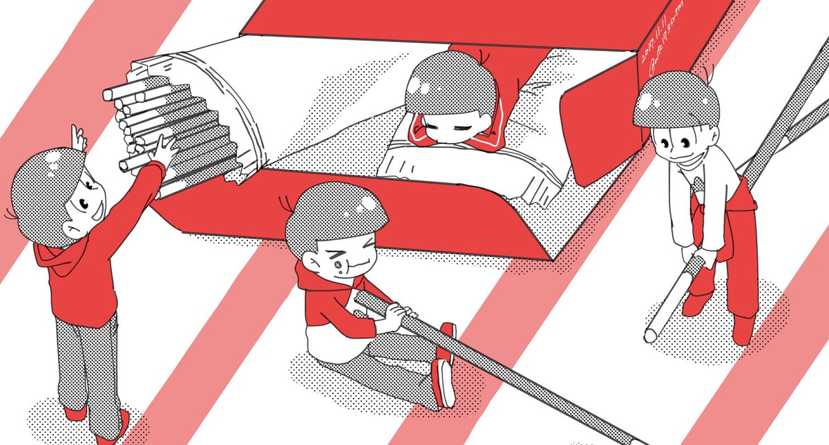 おそ松さん おそ松兄さんと ポッキープリッツの日 あわべにのイラスト