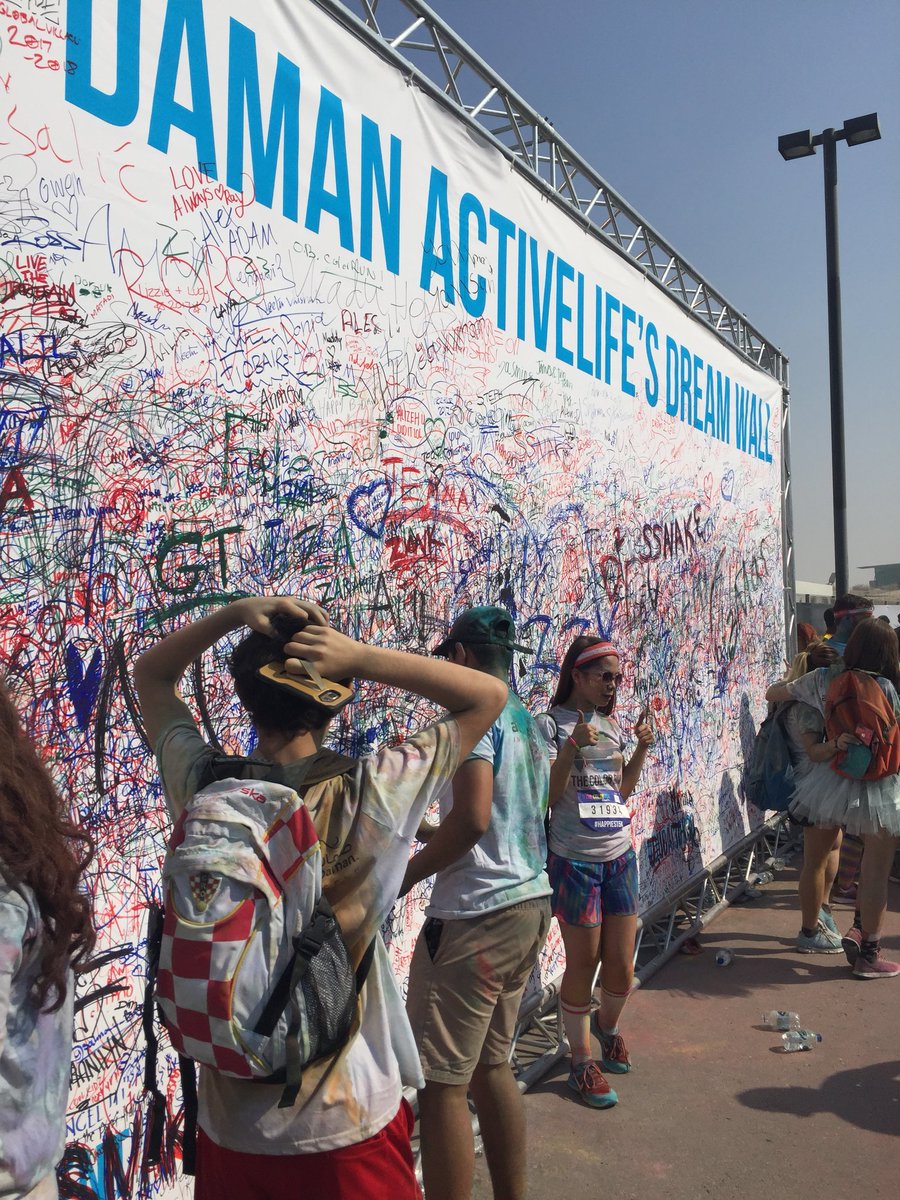 ActivelifeDaman's tweet image. What’s your dream? #ActiveLifebyDaman #happiest5k #ColorRunUAE