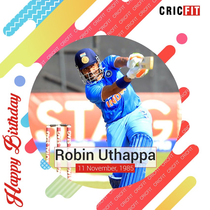 Cricfit Wishes Robin Uthappa a Very Happy Birthday! 