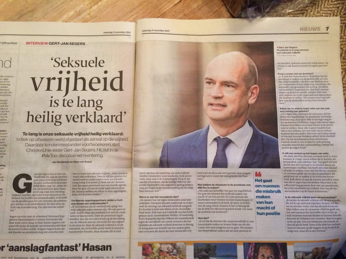Interview met <a href="/gertjansegers/">Gert-Jan Segers</a>  in het AD over “seksuele vrijheid is te lang heilig verklaard”. Heel goed verwoord Gert-Jan!