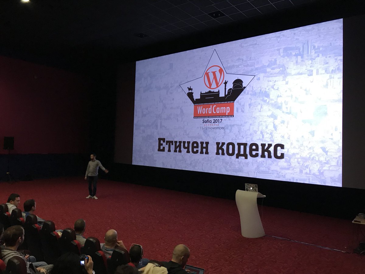 WordCampSofia's tweet photo. Starting the day with @pandjarov who’s opening the 7th #WCSOF! Welcome! https://t.co/p0EZhPfxKY
