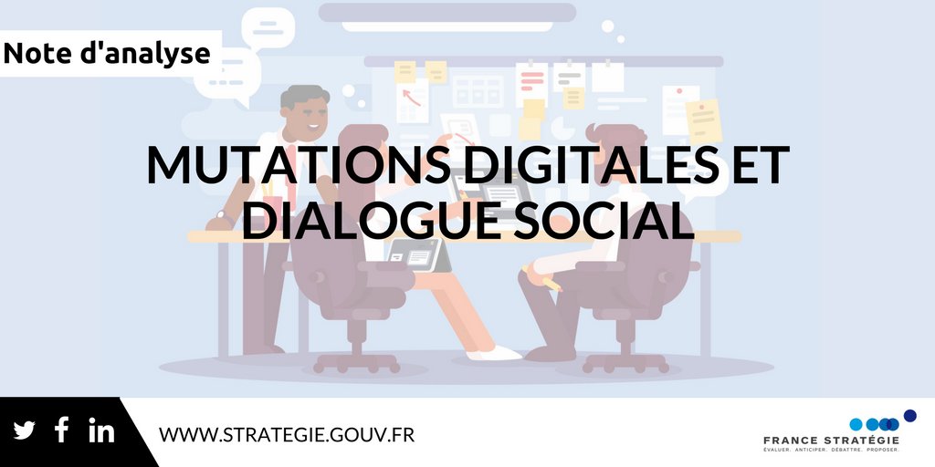 StrategiePlan's tweet photo. [Nouveau] Notre note de synthèse "Mutations digitales et dialogue social" est en ligne ! 👉 https://t.co/aiyEbbaGou https://t.co/9J5wBmepSW