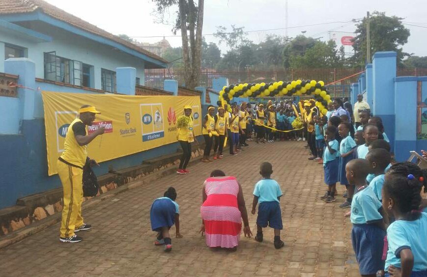 MTNBandoman's tweet photo. You too can run along your child this coming #mtnmarathon in the 5km walk/run @mtnug. See parents @victoriouseduc trying the mock run yesterday https://t.co/lU1PFvhwtO