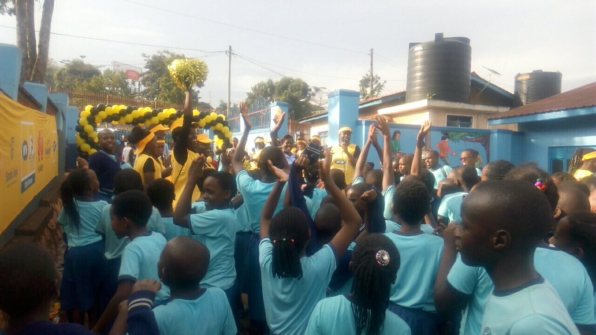 MTNBandoman's tweet photo. While @victoriouseduc I asked how many kids would like to run in the @mtnug  #Mtnmarathon  this was their reaction. Registration is on for kids at only 10,000/= at our outlets #RepresentYourCause https://t.co/iNqMf4IOlF