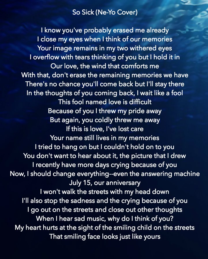 Byn So Sick Cover T Co Xdwbmmlw1l First Published In September 09 When Hanbin Was Only 12 Years Old So Much Sadness And Hurt In These Lyrics Who Hurt You Child