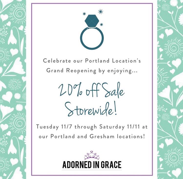 AdornedinGrace's tweet photo. Tomorrow is your last day to get 20% off! 
Don’t worry if you miss this one, we will also have a Black Friday sale https://t.co/L3O1M88boi