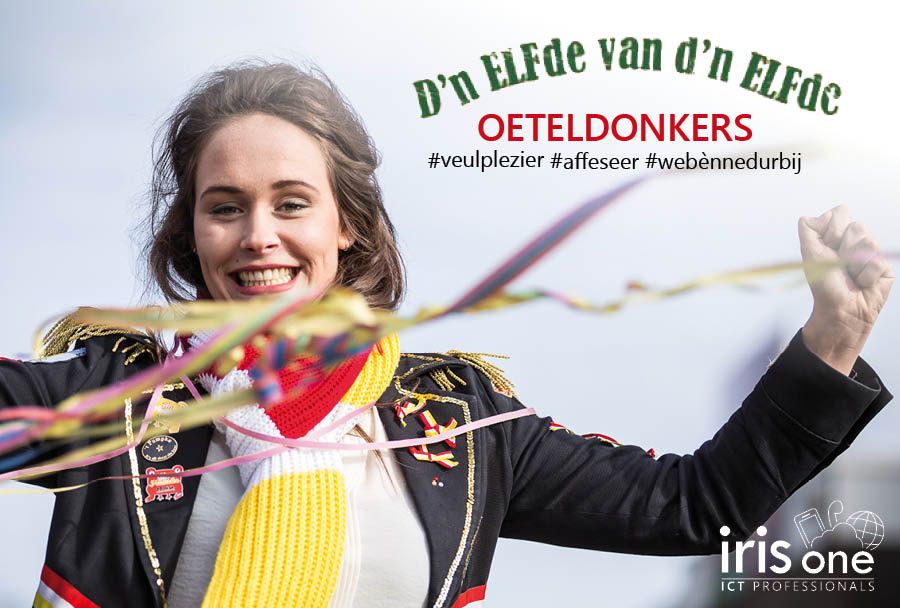 IRISone_nl's tweet photo. Naomes ons, bij IRIS one, ammaol veul plezier gewenst vandaog! #oeteldonk #DnElfdevandnElfde https://t.co/4Qr2ZNWhlx