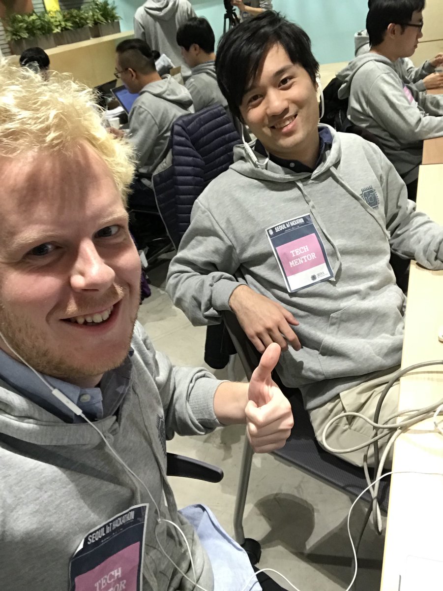 janjongboom's tweet image. Today we have a 100 people building IoT things (yes, that’s double) at Seoul IoT hackathon. #ArmMbed
