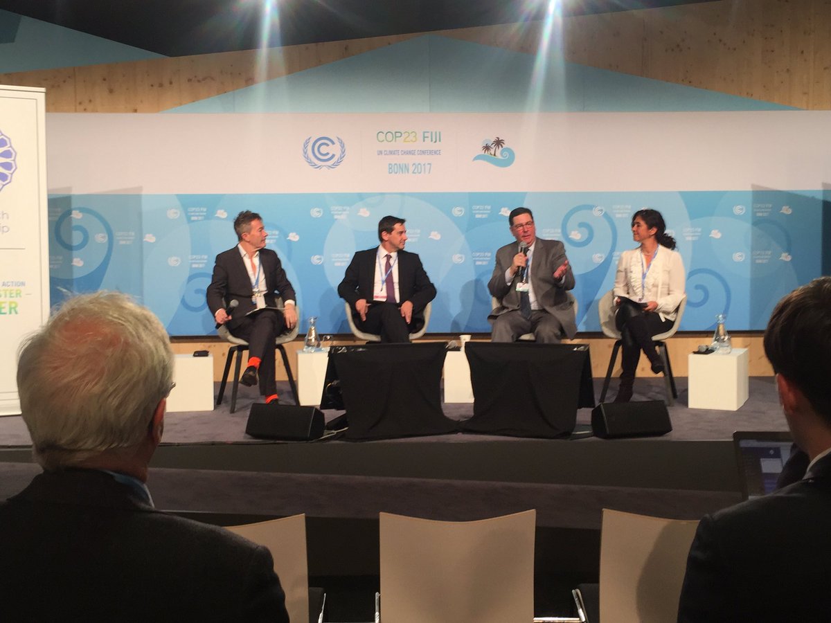 UNFCCC's tweet photo. 367 Mayors in the United States are taking #ClimateAction, often surpassing #ParisAgreement goals, says Mayor of Pittsburgh @billpeduto : "If you want to reduce carbon footprints, it has to happen at the local level" #COP23 https://t.co/kAoajDHiAy