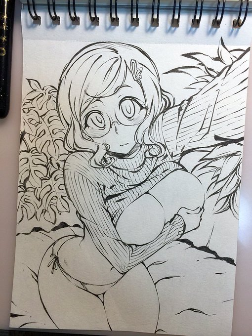 えっちな自撮り頼まれてがんばってる #OTONAの塗り絵 