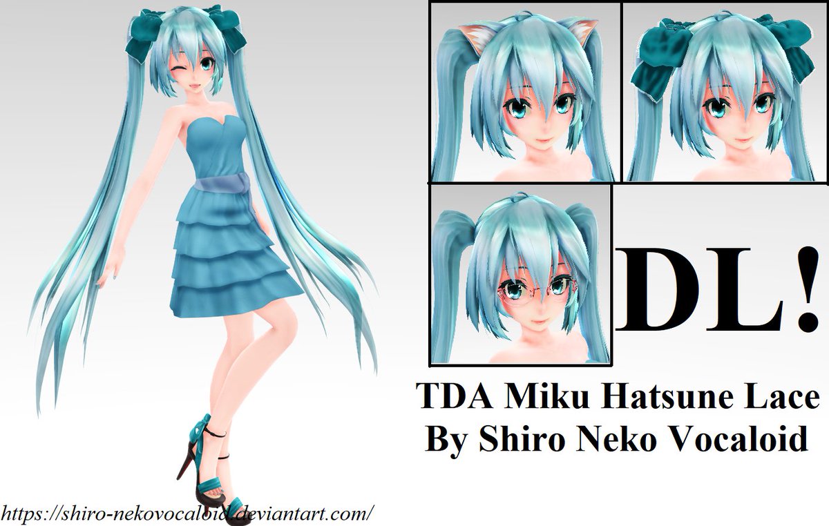 MizuShiro15's tweet photo. 【TDA Miku Hatsune Lace】
►►DOWNLOAD+PREVIEW: https://t.co/xp5vHmJXYT
--->READ THE README PLEASE!<---
©Model by Shiro-NekoVocaloid
https://t.co/DxTjF6rpRm
#MMD #ModelDl #MikuHatsune #TDA #VOCALOID https://t.co/SBsyioapnS