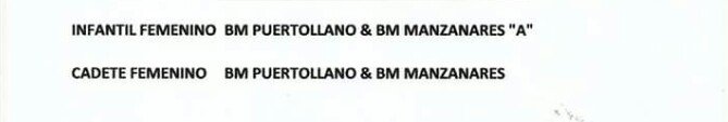 Las infantiles y las cadetes de Javi Muñoz y de <a href="/QuiqueMartinez5/">Quique Martinez</a> respectivamente se enfrentan a <a href="/BmManzanaresOfi/">CD BM Manzanares</a> en el Santiago Cañizares