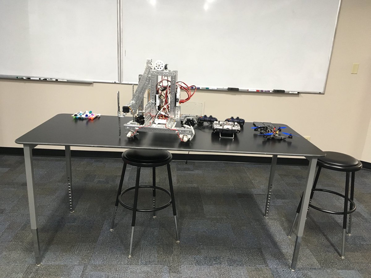 The robotics team getting ready for #ASMSDay