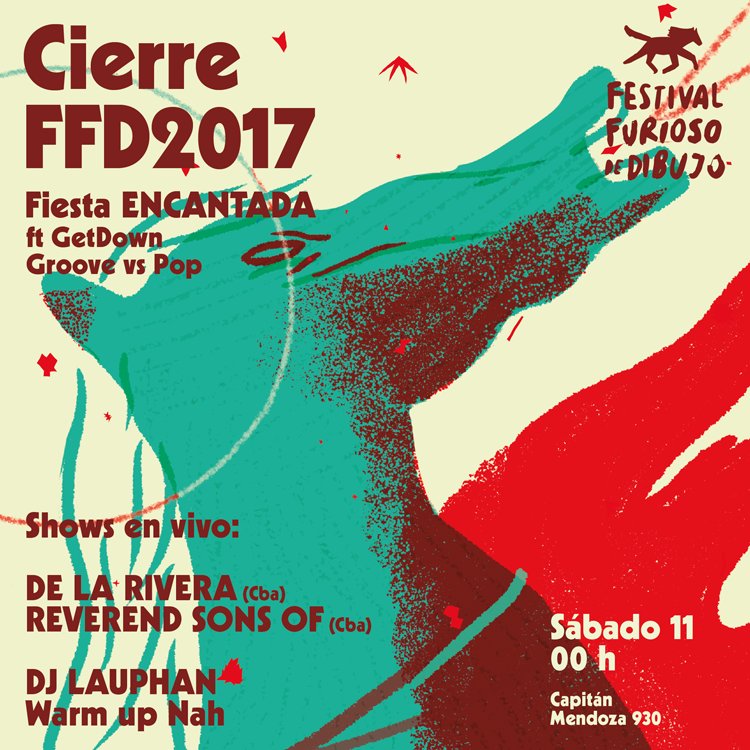 Hoy festejamos el cierre del FFD2017 con tremendos shows en vivo de De la Rivera y The Reverends Son Of y Dj sets a cargo de Nah y Lauphan para bailar toda la noche 🎉