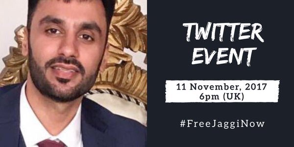 SikhPA's tweet photo. Twitter hour organised by members of the Sikh community, today 6pm, raising awareness about Indian govt's detainment of Sikh Scot citizen Jagtar Singh #FreeJaggiNow https://t.co/33q74Tv5IU