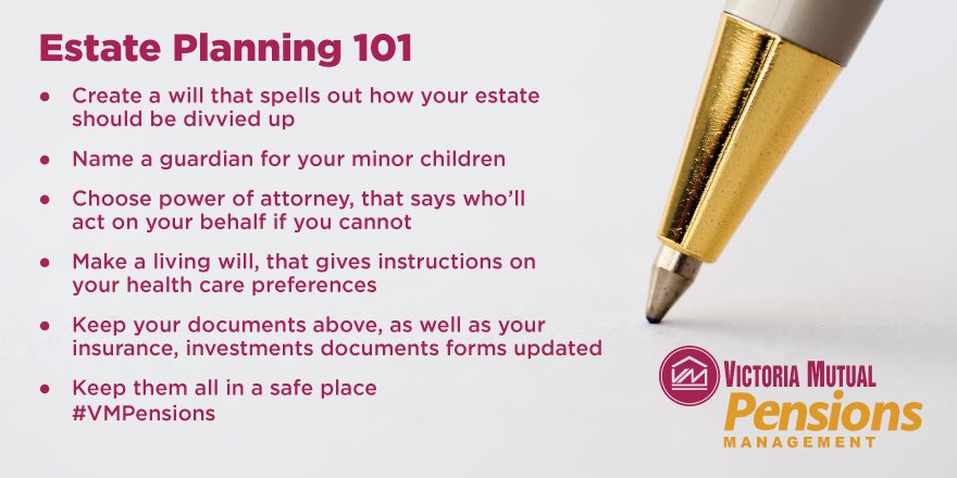 myvmgroup's tweet photo. No matter how large or small, just about everyone has an estate that needs to be managed – your car, home, savings accounts, investments, life insurance, furniture. While it's not fun to think about the what-ifs, it's important to have a plan for it. #FinancialFreedom #VMPensions https://t.co/WotSMKOGPi