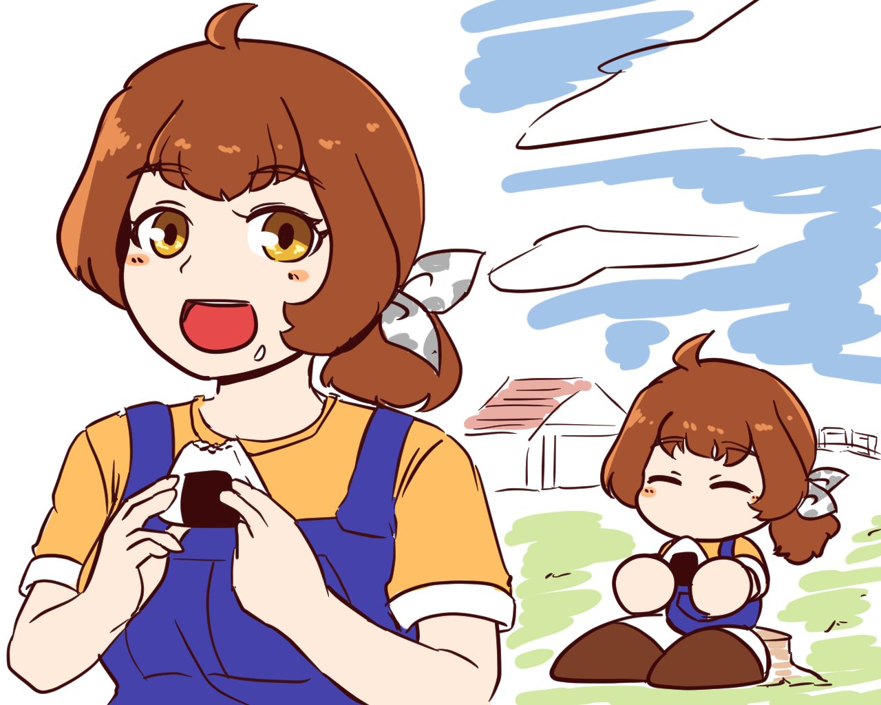 スニカ パワプロシリーズ版深夜の真剣お絵描き60分一本勝負 パワサカです おにぎり大好き生駒千草ちゃん T Co Gtvxvfnr1a Twitter