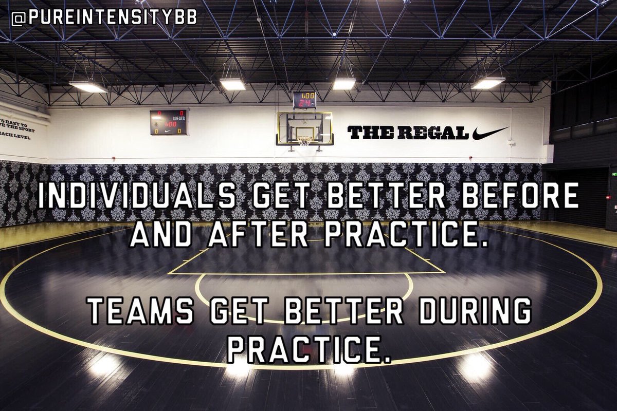 PureIntensityBB's tweet photo. Individuals get better before and after practice. Teams get better during practice. https://t.co/9NxWKzzoIg