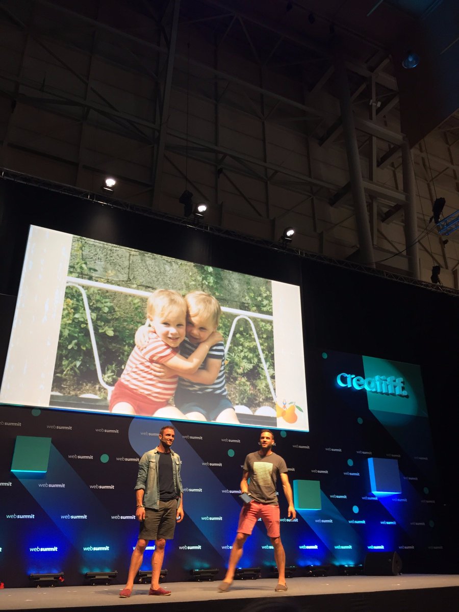 MEGA HIGHLIGHT at #websummit. Seeing these two down to earth twins MC the Creatiff stage. Oozing energy and health. They even did handstands. Great Instagram too. Thanks <a href="/thehappypear/">The Happy Pear</a>