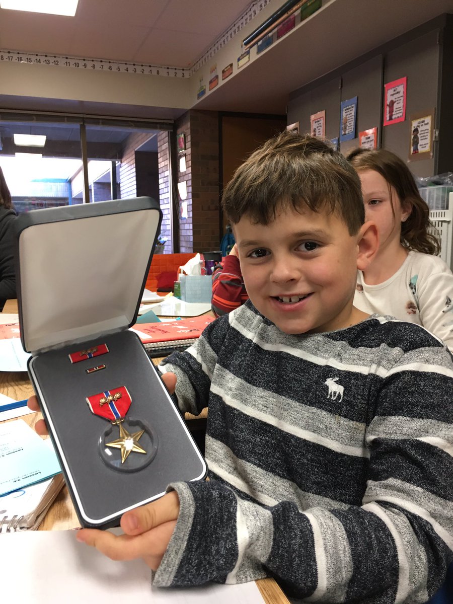 HollyMassard1's tweet photo. Students loved trying on military gear! Thanks Mr. Ruben! https://t.co/AT2pJJr1xn