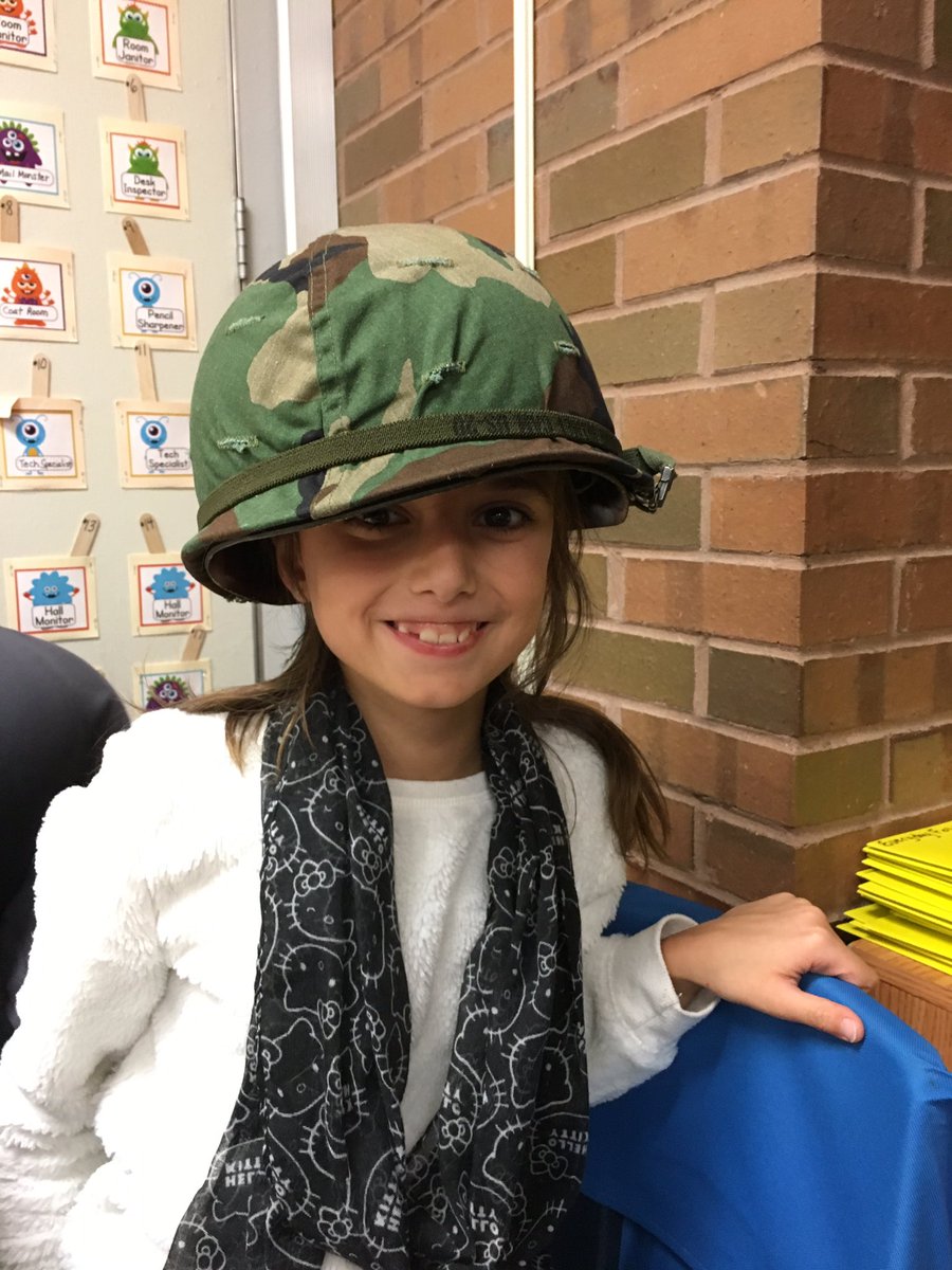 HollyMassard1's tweet photo. Students loved trying on military gear! Thanks Mr. Ruben! https://t.co/AT2pJJr1xn
