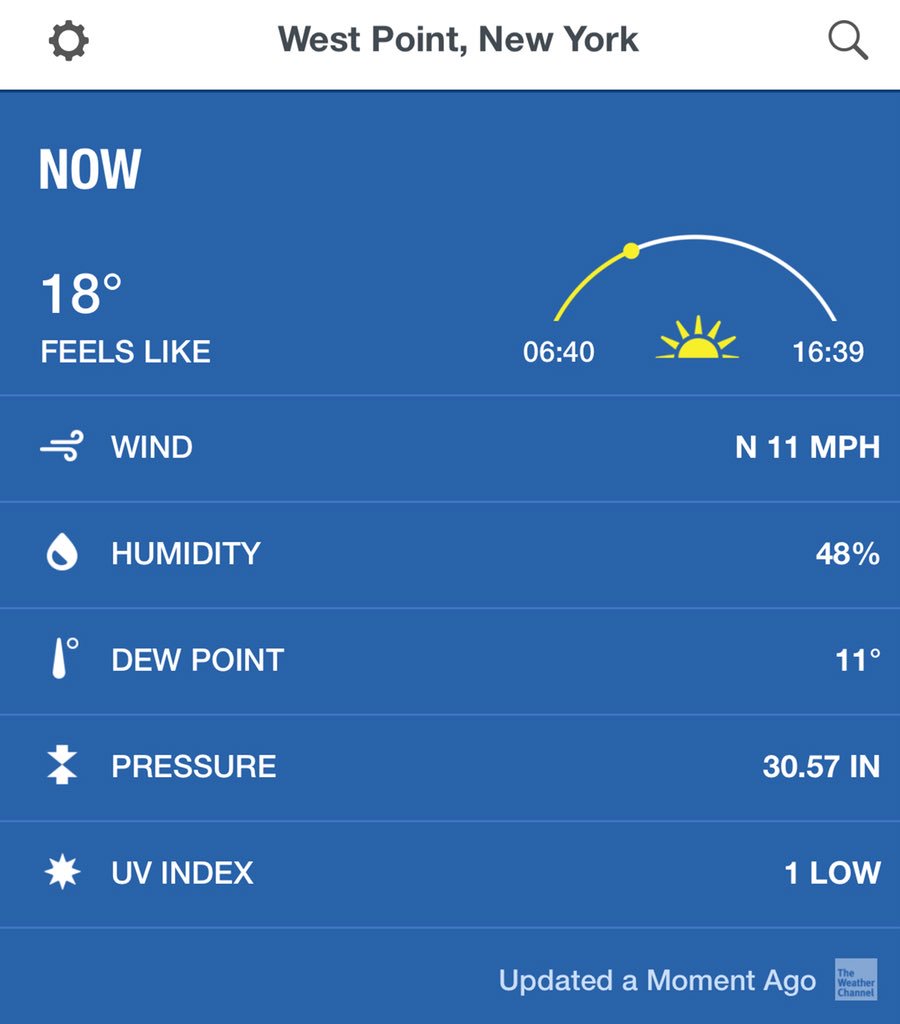 Jeff_Hallock's tweet photo. Just arrived @WestPoint_USMA for @ArmyWP_Football #GoArmyBeatDuke #Freezing #FeelsLike18 https://t.co/bnp2ZUltqP