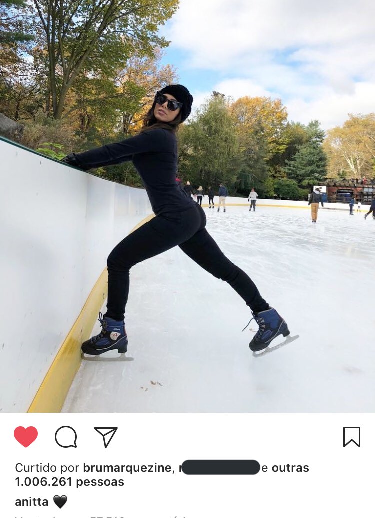 centralanittabr's tweet photo. A foto da Anitta patinando no Central Park se tornou a primeira foto da cantora a ultrapassar um milhão de likes! ✨👸🏻 https://t.co/M8UBUtubUV