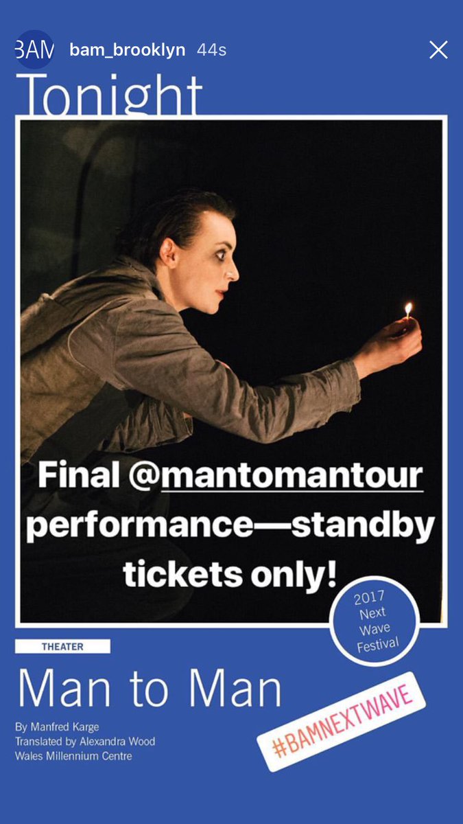 BruceGuthrie's tweet photo. Been sold out all week but will never get tired of seeing this. Congratulations team @MantoManTour @BAM_Brooklyn a sold out week! https://t.co/Kaqg77Oq40