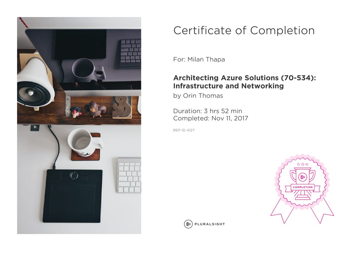 link2rn's tweet photo. and again one more to wall
a step closer to the dream
#ArchitectingAzureSolutions
#AzureArchitect
#CloudComputing 
#Pluralsight
#SochWare https://t.co/GzX7zYt9V4