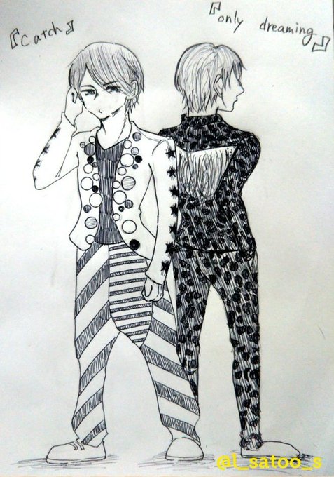 セクバニコンのお衣装で
#V6版深夜の真剣お絵描き60分一本勝負 